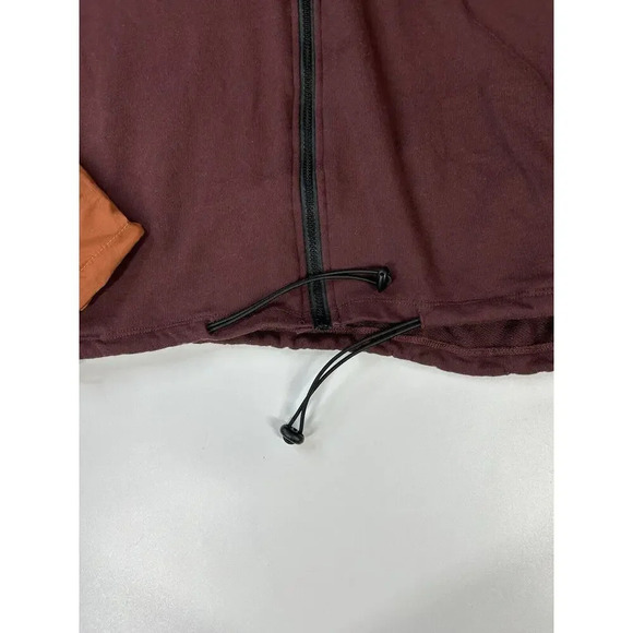 BKE Core Jacket Mens Medium Windbreaker Full Zip Hooded Maroon Gorpcore - Picture 3 of 9